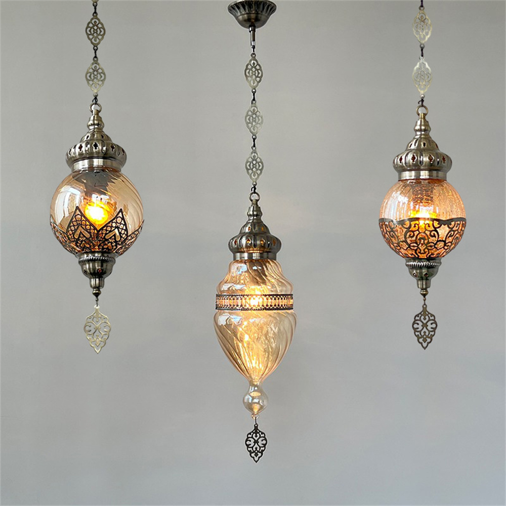 Lighting Decor Store - دبي ريترو ستايل اليدوية الزجاج قلادة