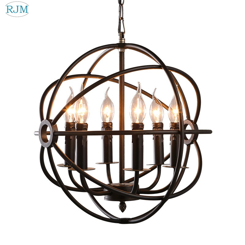 Lzpz Rui Decor Lighting Store - شمعدان معلق على شكل قفص حديدي