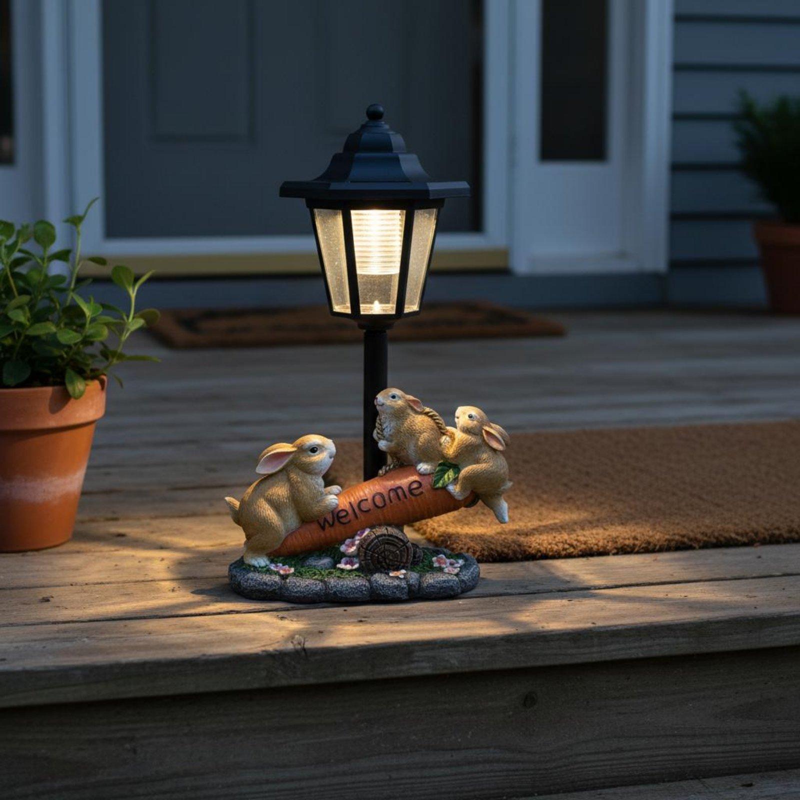 تمثال أرنب يعمل بالطاقة الشمسي - مراجعة Lighting Decoration Ideas وسعره