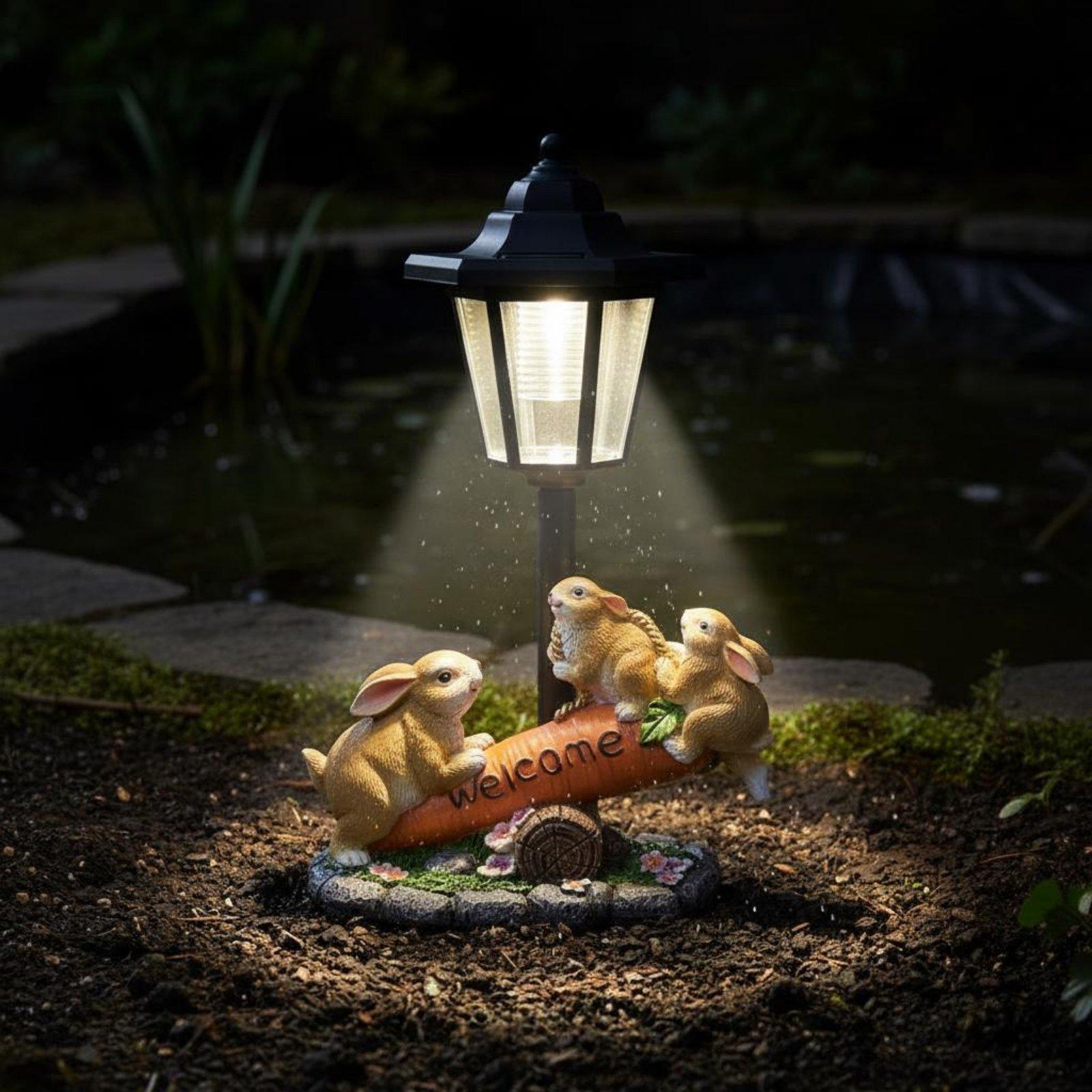 تمثال أرنب يعمل بالطاقة الشمسي - مراجعة Lighting Decoration Ideas وسعره