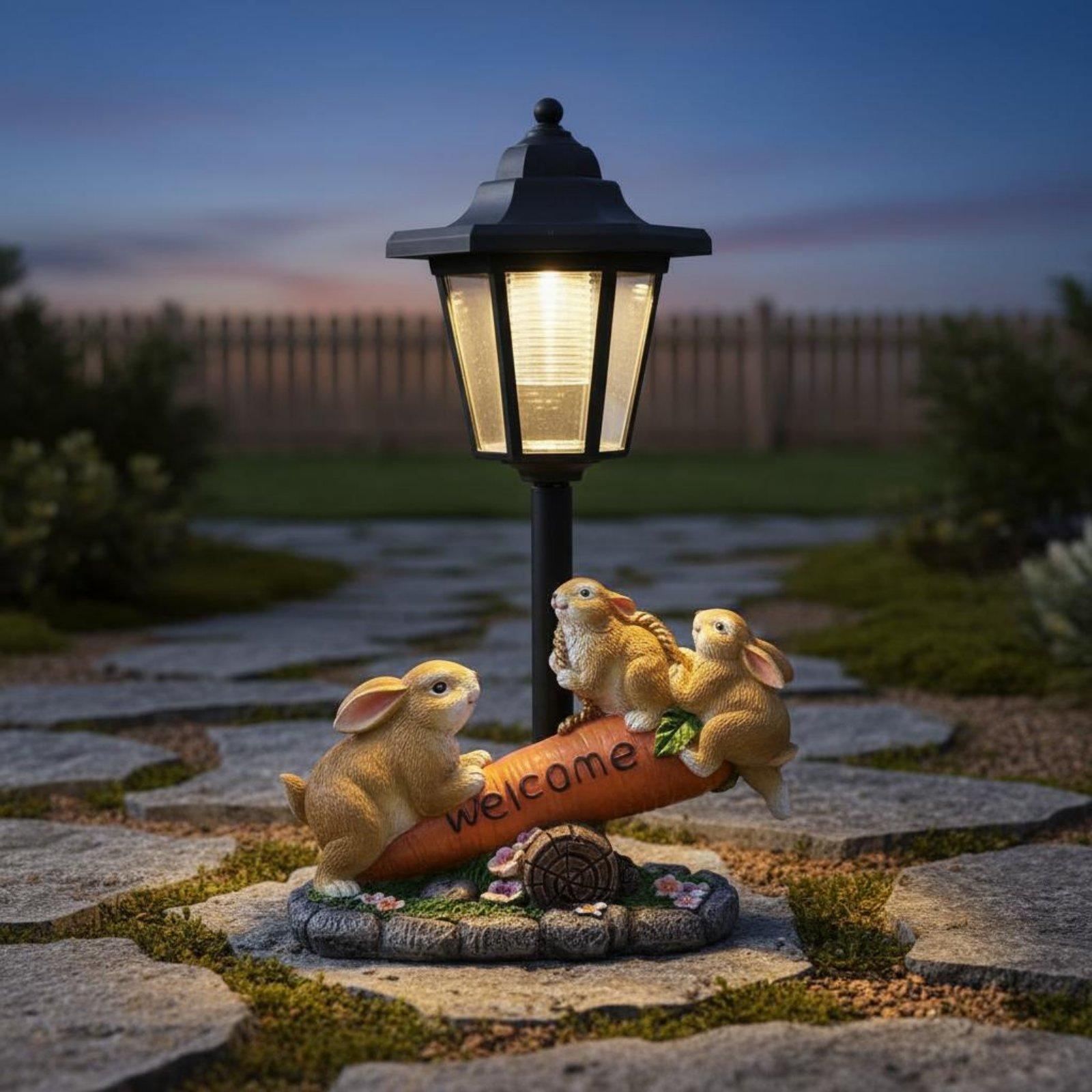 تمثال أرنب يعمل بالطاقة الشمسي - مراجعة Lighting Decoration Ideas وسعره