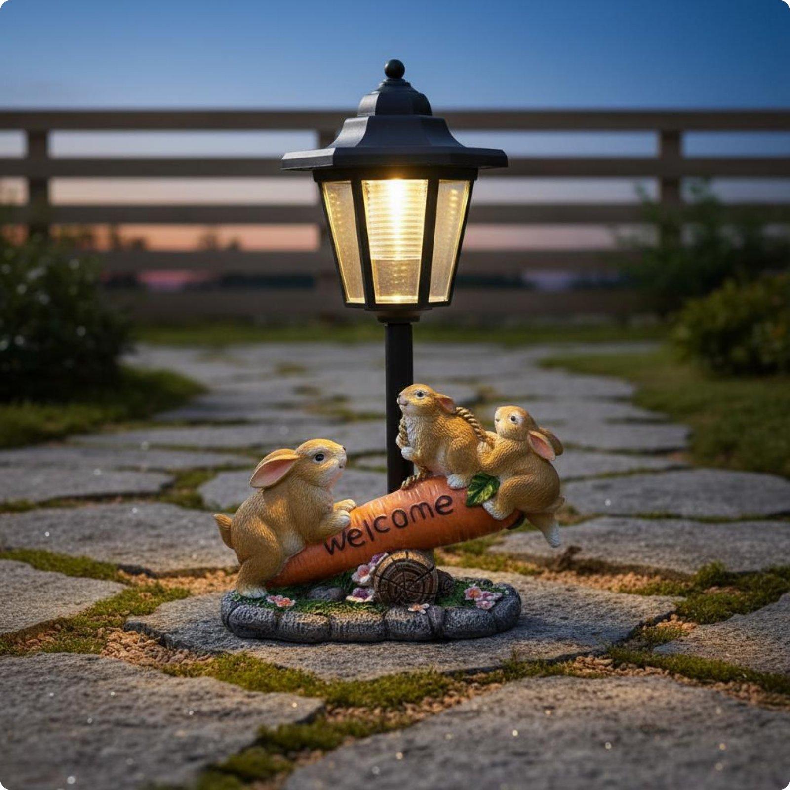 تمثال أرنب يعمل بالطاقة الشمسي - مراجعة Lighting Decoration Ideas وسعره